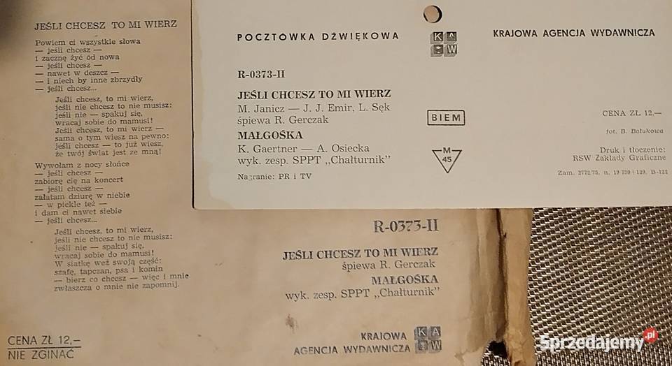 płytypocztówki dźwiękowe Bukowno