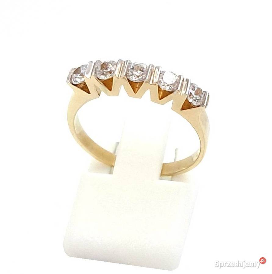 Pierścionek r14 Złoty pr333 Obrączkowy korona z Poznań