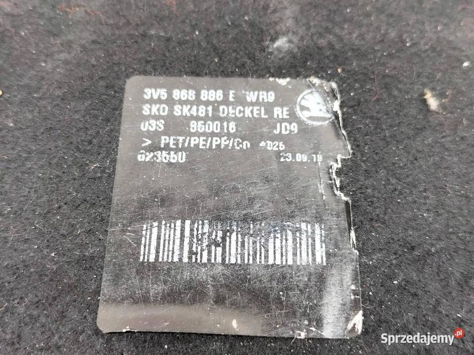 OSŁONA BOCZEK BAGAŻNIKA LEWY PRAWY TYŁ HB KPL