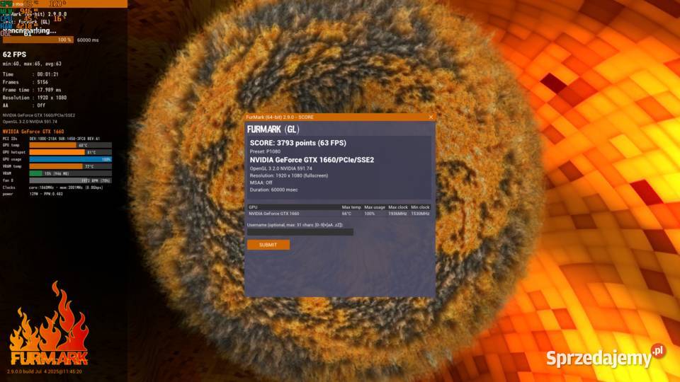 Komputer gamingowy GTX 1660 6GB i73770K 16GB RAM