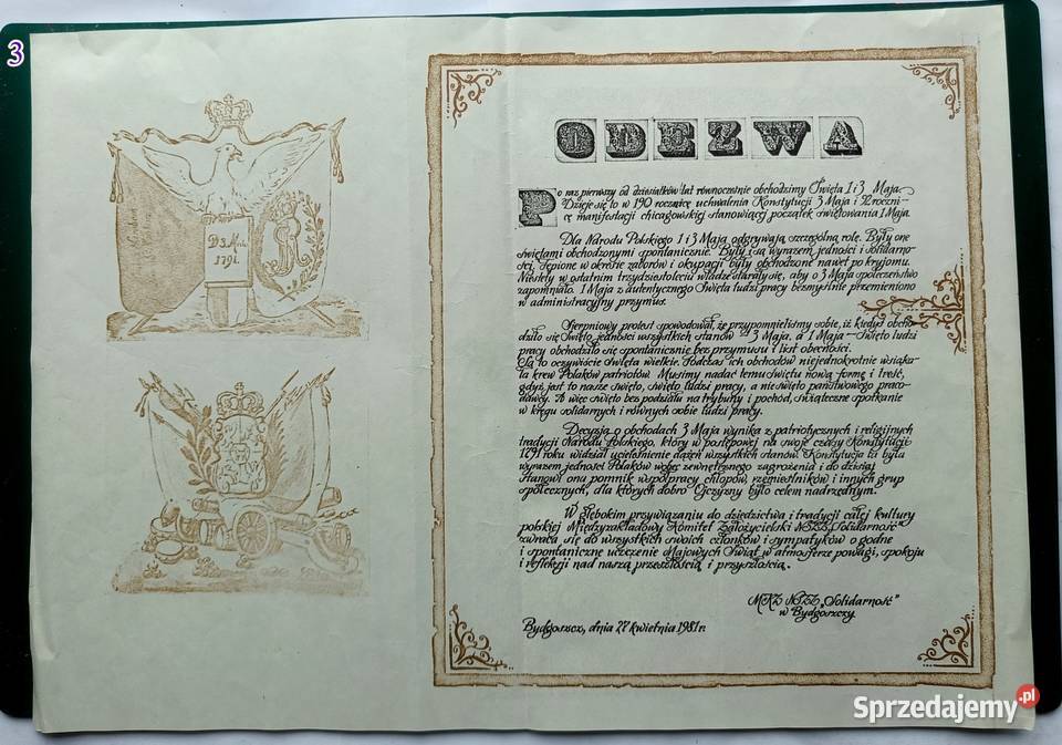 190ta rocznica Konstytucji 3go Maja1981r plakaty Czasopisma Gdynia