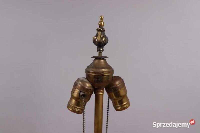Lampa stołowa wykonana w mosiądzu i marmurze