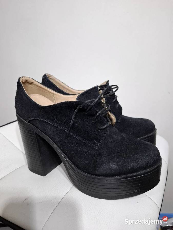 Maxony 40 półbuty platformy czarne Kraków