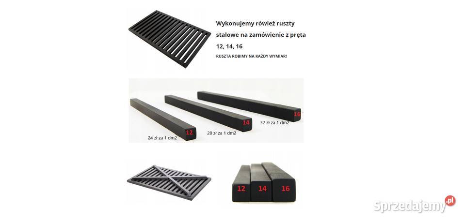 RUSZT ŻELIWNY TRWAŁY DO KOMINKA PIECA 19x23 Piece i kominki