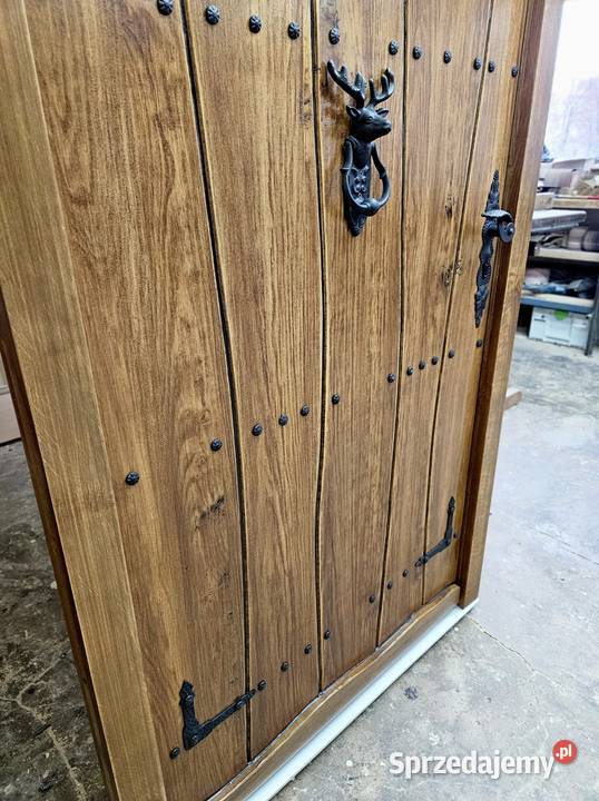 Drzwi DŁUGOSZ drewniane zewnętrzne lewe Bielsko-Biała