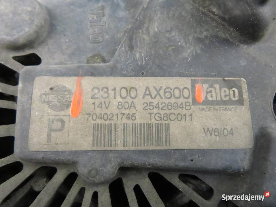 ALTERNATOR NISSAN MICRA III K12 12 CR12DE osobowe małopolskie