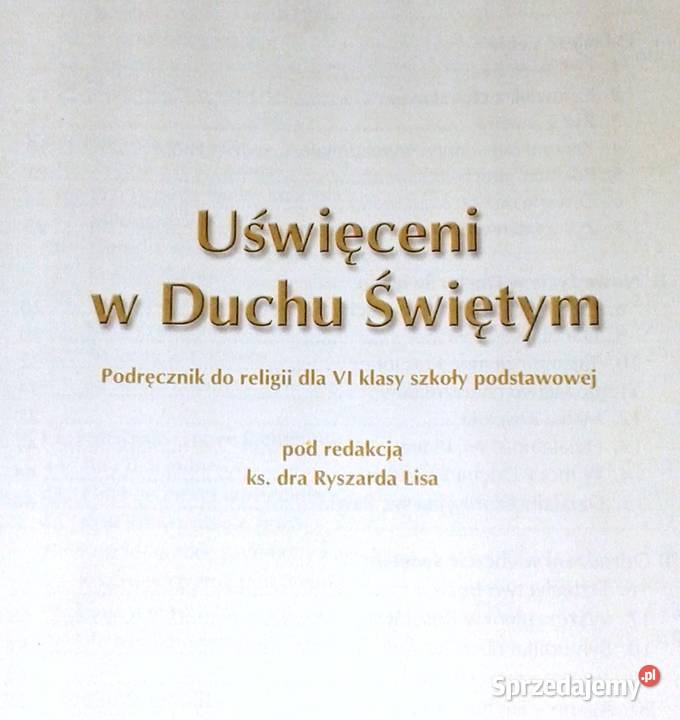 Uświęceni w Duchu Świętym Religia kl 6 ks Chełm