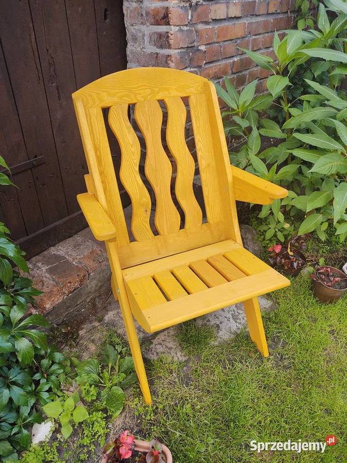 Krzesło ogrodowe drewniane składane tarasowe X Kalety