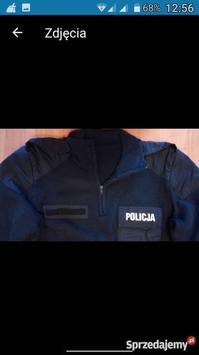 Swetr służbowy mundurowy granatowy POLICJA śląskie Jaworzno