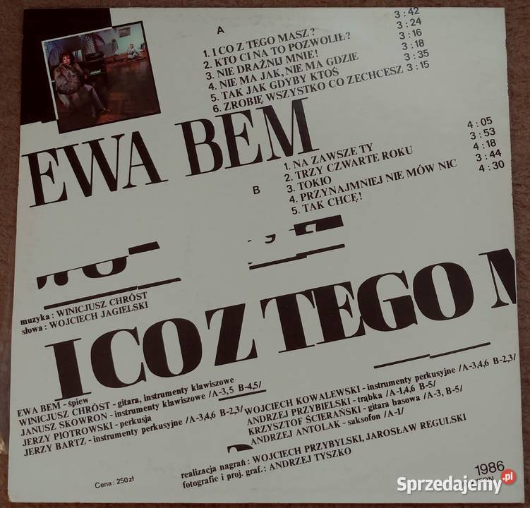 Płyta winylowa Ewa Bem I Co Z Tego Masz 1986 Milanówek sprzedam