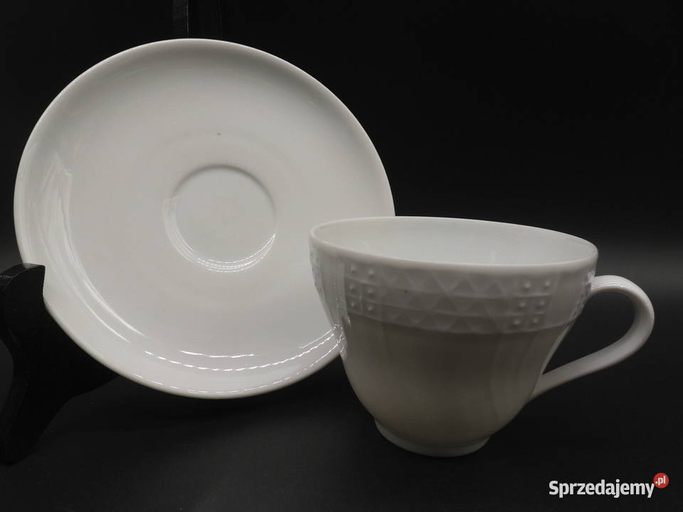 Filiżanka ze spodkiem Dresden White wielkopolskie Raszków