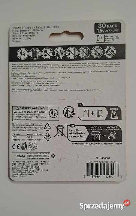 Kodak zestaw baterii alkaicznych guzikowych Ząbki