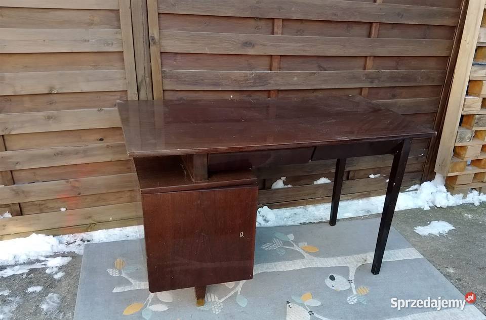 Biurko proste PRL vintage retro Mieczysław Warszawa
