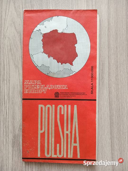 Polska Mapa Przeglądowa Europy PPWK PRL Kraków sprzedam