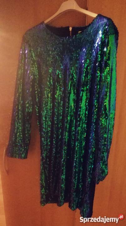 Sukienka kameleon prosty krój Idealna na Łódź