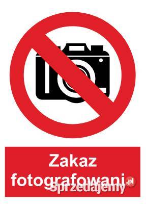 Naklejka BHP Zakaz fotografowania GC028