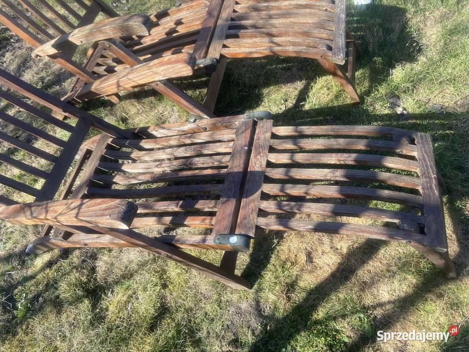 Leżaki drewniane Dobre sprzedam