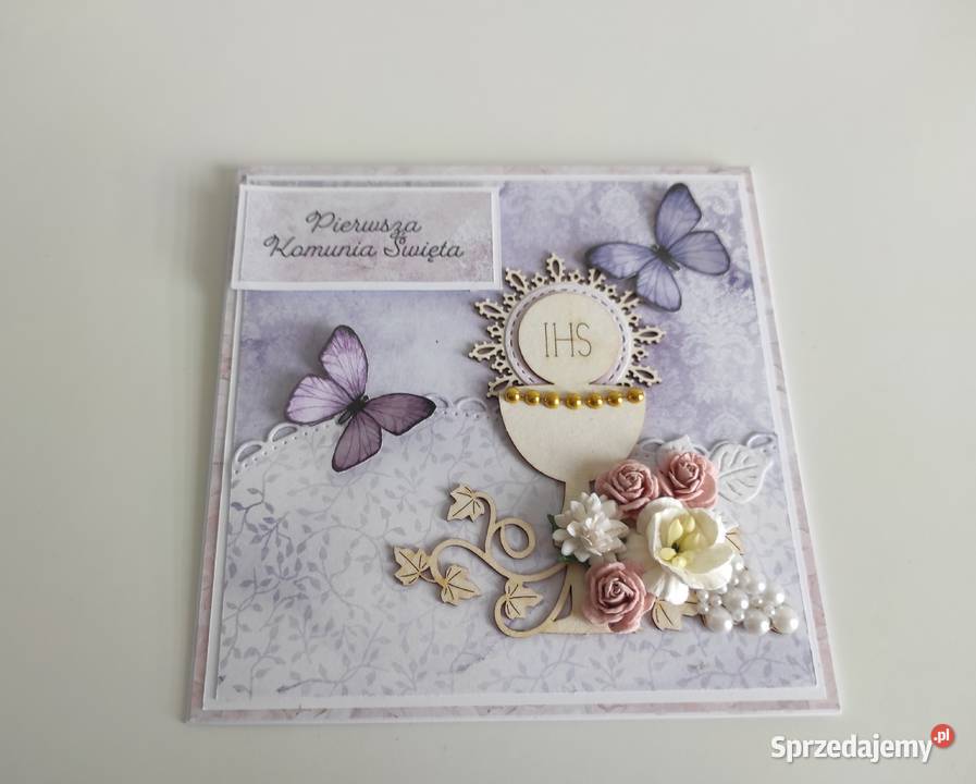Kartka ręcznie robiona na Komunię Świętą w Łódź sprzedam