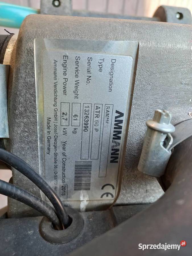 Skoczek ubijak stopowy Ammann ATR 60P silnik