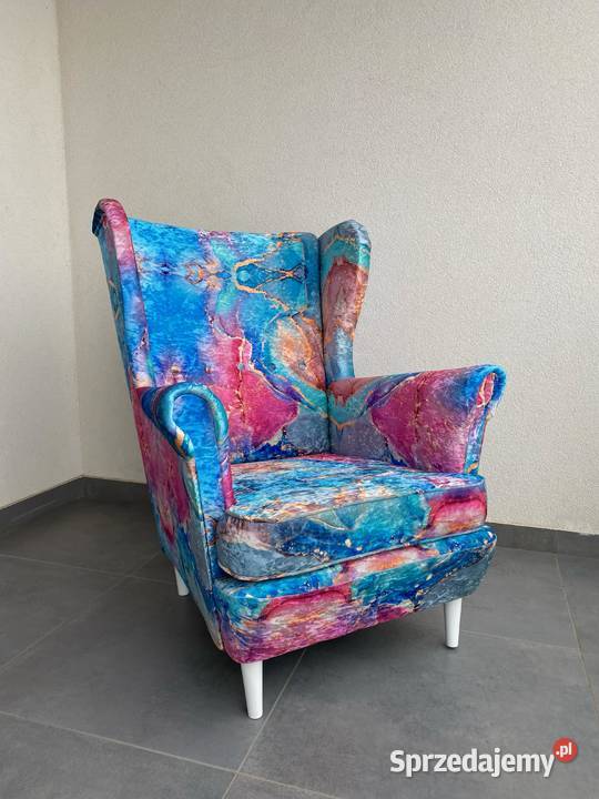Fotel Uszak Wzorzysty Geody Różne Kolory Dostawa wielkopolskie Tarchały Małe