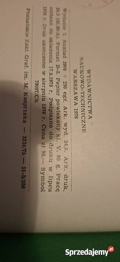 Katodowa ochrona metali WNT 1976 r Unikatowe I wielkopolskie Kalisz
