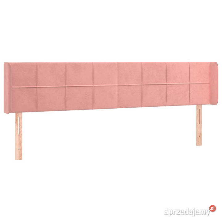 Zagłówek do łóżka z LED różowy 163x16x7888