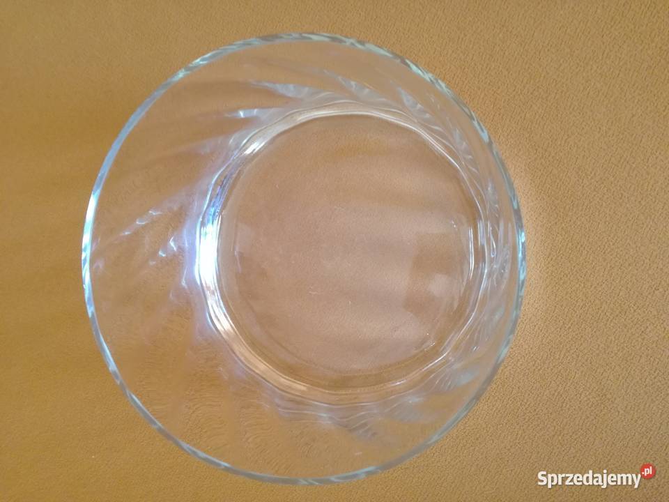 Ozdobna misa przezroczysta prosta grubsze dno Dom i Ogród Łódź