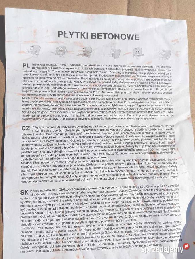 Kamień elewacyjny płytki betonowe Madera podkarpackie Jasło