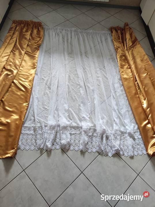 złote metaliczne zasłony story kotary inny kolor świętokrzyskie Kielce