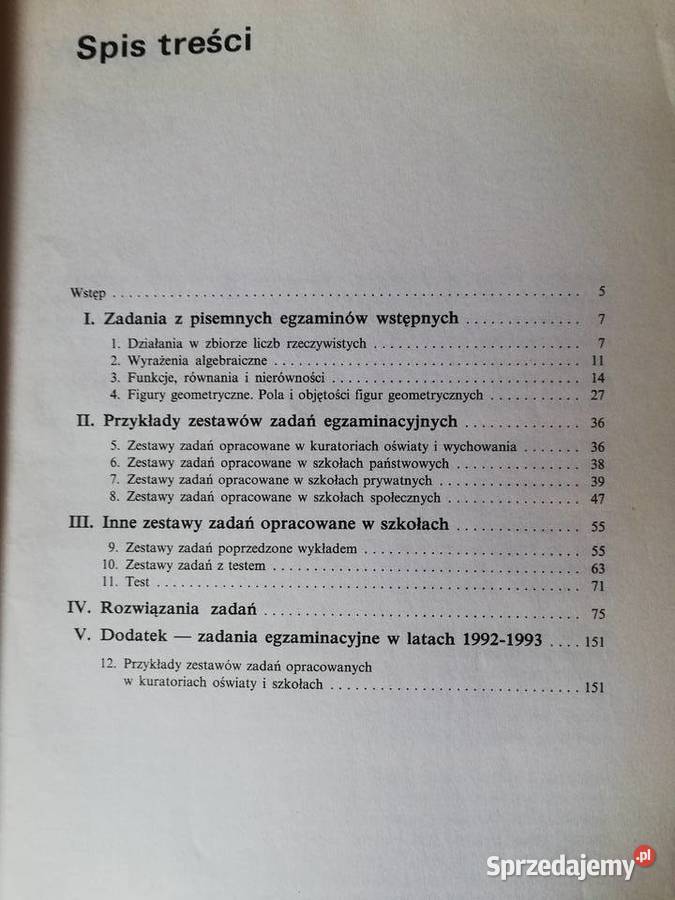 Egzamin do szkoły średniej matematykaE Kraków