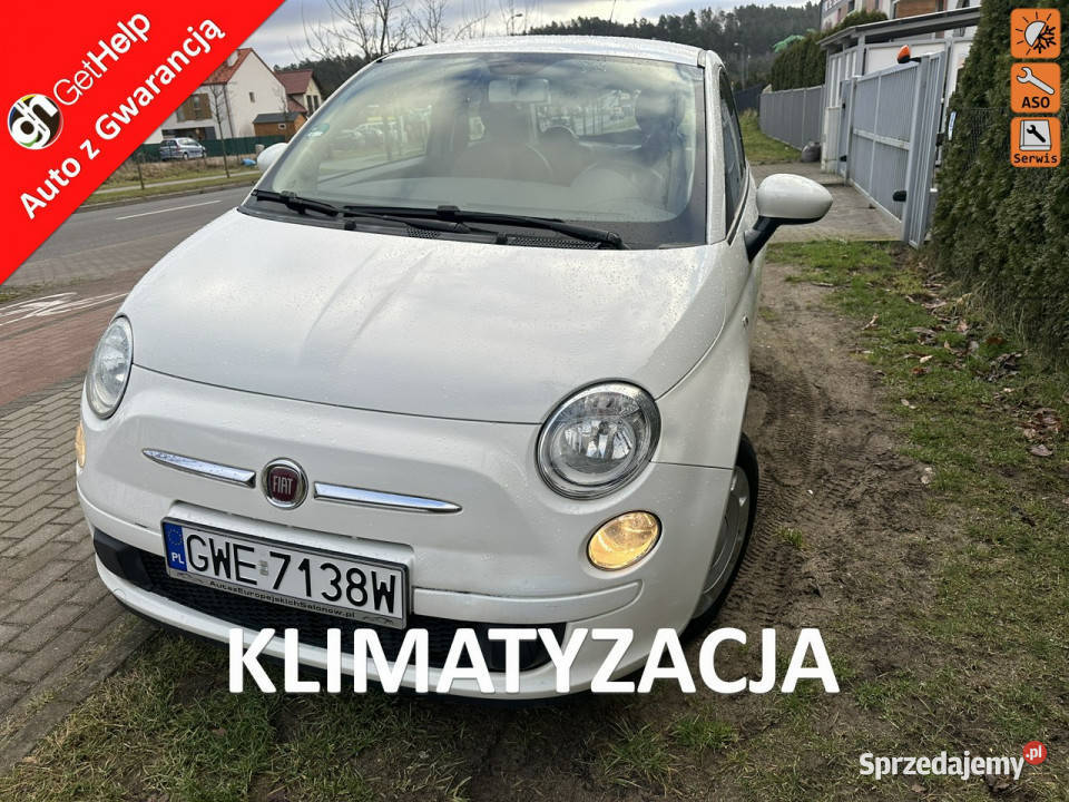 Fiat 500 KlimatyzacjaIsofixOpony wielosezonowe pomorskie