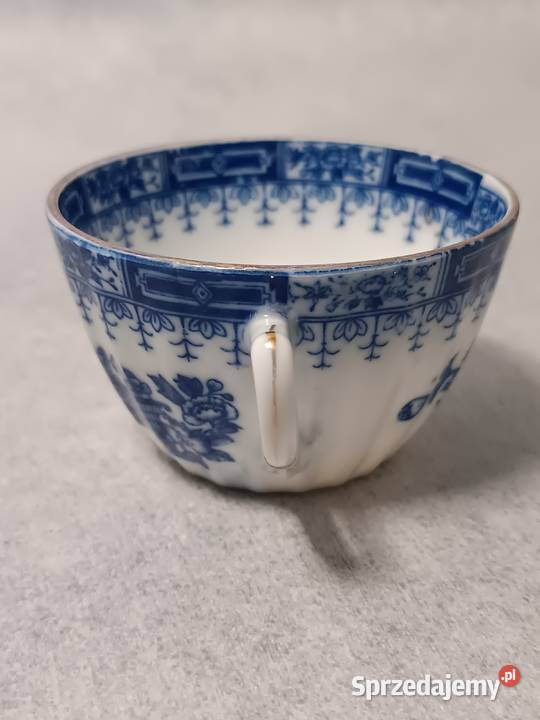 Kolekcjonerska Porcelana Blau Filiżanka Trio Augustów