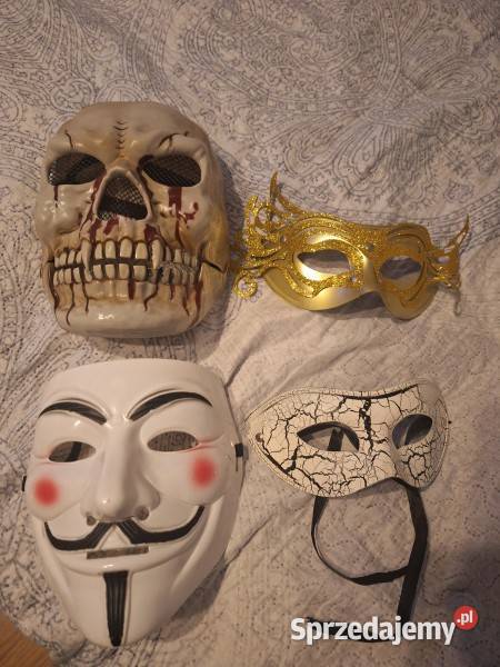 Zestaw masek karnawałowych i halloween