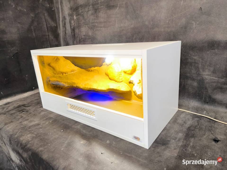 Terrarium meblowe białe pustynne stepowe wąż