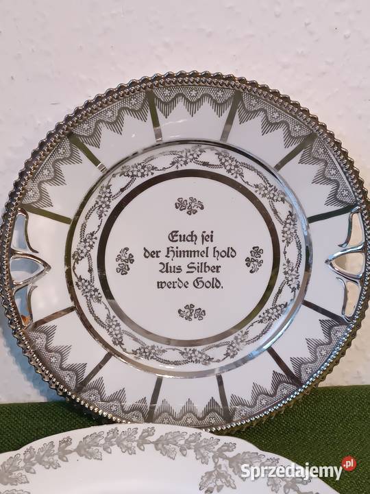 Stare patery porcelana srebrzona Gorlice