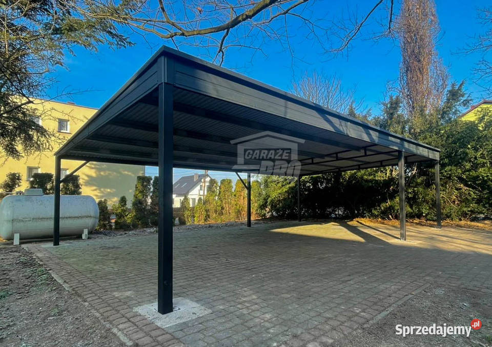 Wiata samochodowa Carport 9x55m Antracyt dach