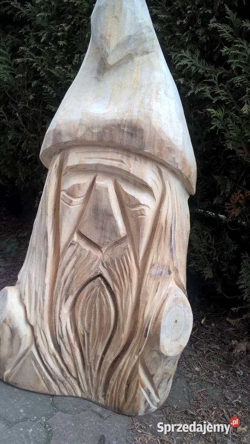 rzeżba w drewnie ogrodowakrasnal Żywiec