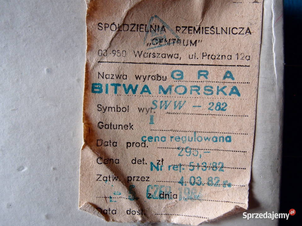 Gra planszowa Bitwa Morska z PRLu Łódź