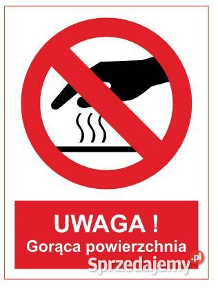 Naklejka BHP UWAGA Gorąca powierzchnia GC044 Biuro Kamionna