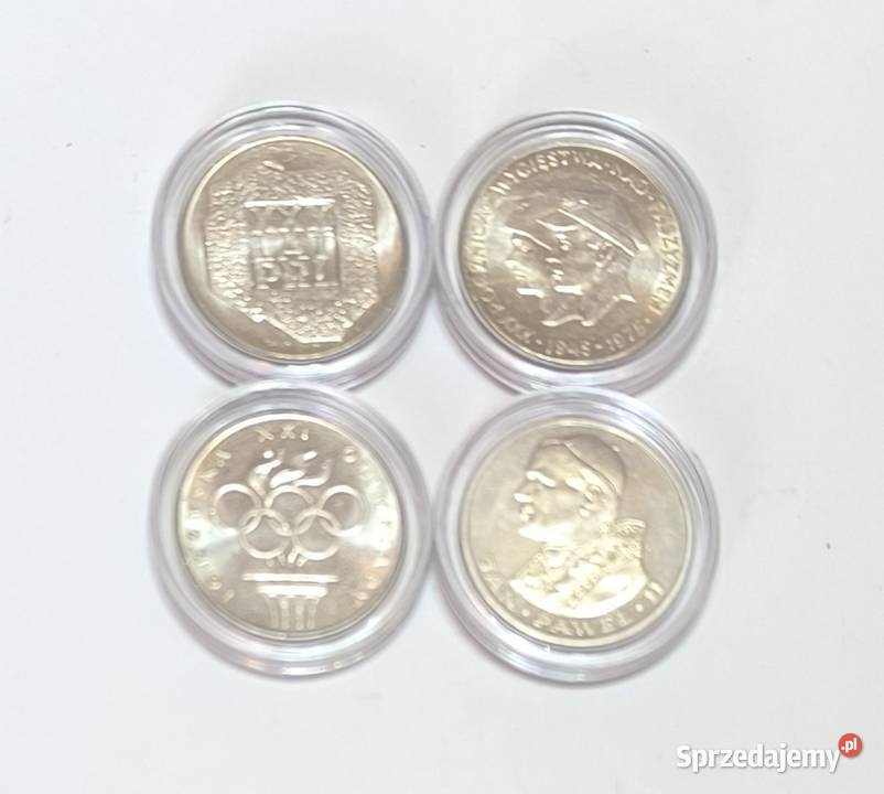 4 monety z okresu PRL srebro pomorskie Lębork