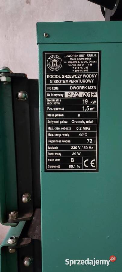 Instalacja centralnego ogrzewania kocioł 19kw stal sprzedam