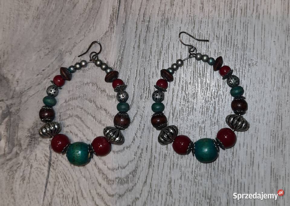 Kolczyki damskie koła koraliki Łódź