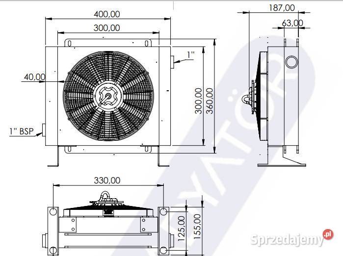 Chłodnica oleju hydraulicznego 120Lmin DC 12V z Milanówek