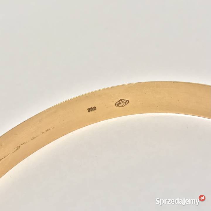Złota BRANSOLETKA damska 750 18K SZTYWNA Warszawa