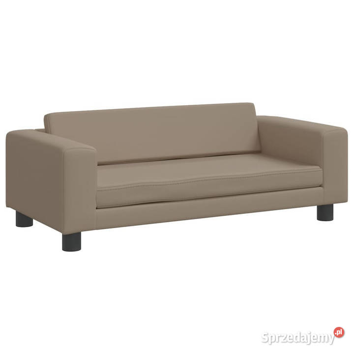 Sofa dziecięca z podnóżkiem cappuccino 100x50x30 Warszawa