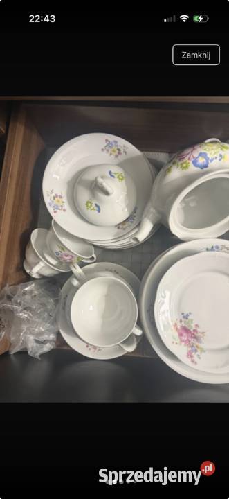 Serwis obiadowy 6 osob biały łódzkie Zgierz sprzedam