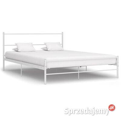 vidaXL Rama łóżka biała metalowa 140 x 200 Warszawa sprzedam
