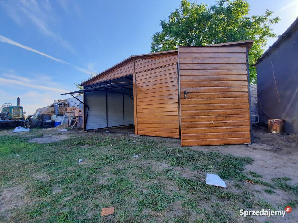 GARAŻ BLASZANY Złoty Dąb Wiaty Garaże Wiata 6x6