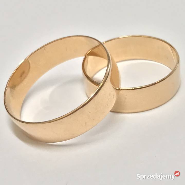Złote OBRĄCZKI ślubne 585 14K KLASYCZNA forma Obrączki Warszawa