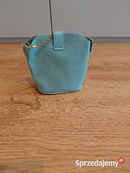 Mała torebka damska listonoszka turkusowa z mazowieckie Warszawa